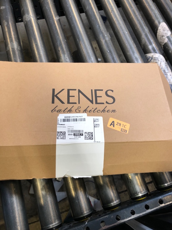 Photo 1 of KENES Brushed Nickel Kitchen Faucet with Pull Down Sprayer, Single Handle Stainless Steel Faucets for Kitchen Sink, Single Hole Deck Mount, KE-8060
