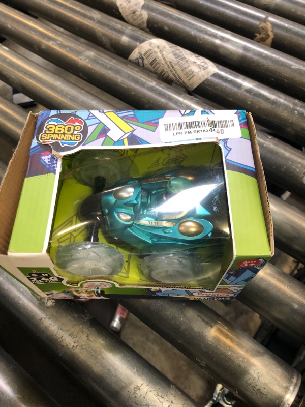 Photo 1 of PREXTEX Kids RC Stunt Car with Light-Up Wheels - Remote Control Car for Boys Ages 3-7, 360-Degree Spin and Flip Stunt Remote Control Toy - RC Hobby Car Toy, Battery-Powered, Ideal Gift for Young Racer