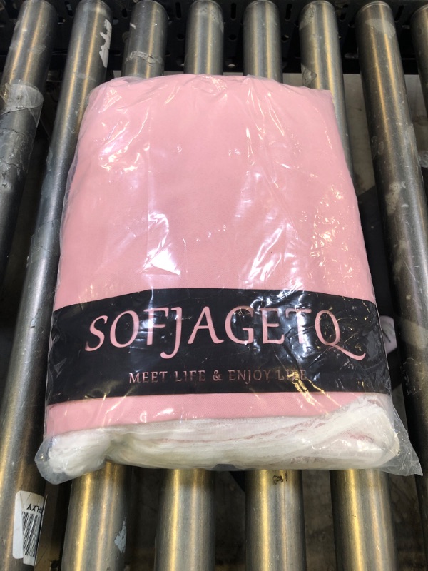 Photo 1 of SOFJAGETQ Short Pink Curtains 63 Inch Long- Blackout Curtains with Voile Sheer Drapes Thermal Pink Window Treatments with Tie-Backs for Kids/Girls Bedroom Nursery Living Room, Elegant, 2 Panels