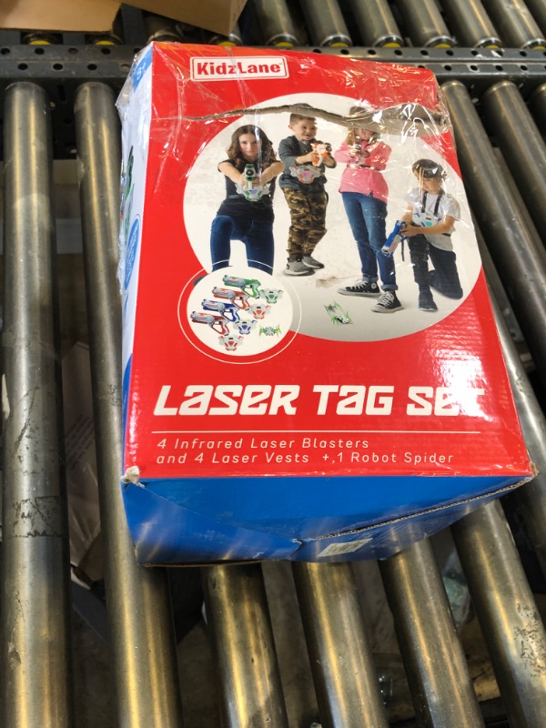 Photo 1 of Kidzlane Laser Tag Set - 4 Players with Vest and Spider Target, Indoor/Outdoor Fun for Kids, Boys and Girls