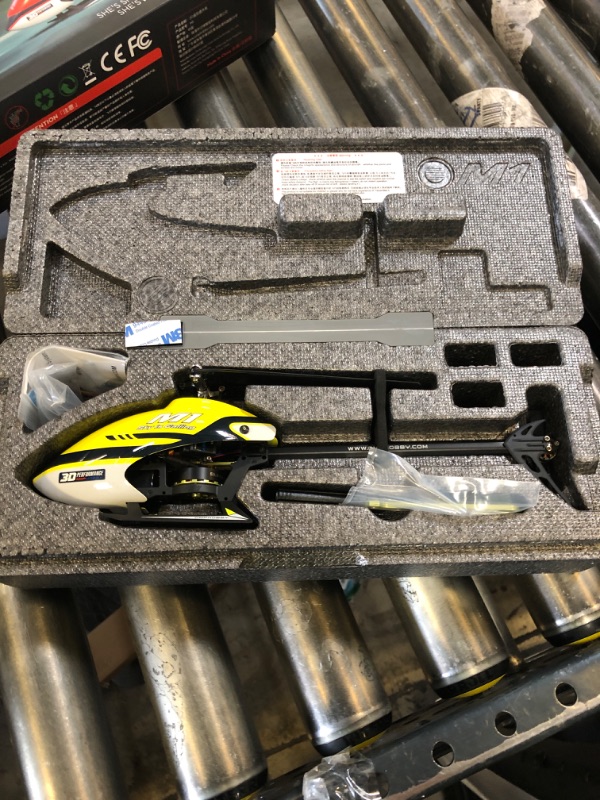 Photo 1 of OMPHOBBY M1 V1 RC Helicopter for Adults - Relaunched High-Performance 3D Remote Control Helicopters, SFHSS/DSM/S-Bus Compatible Mini Drone with Dual Brushless Motors BNF No Controller Yellow