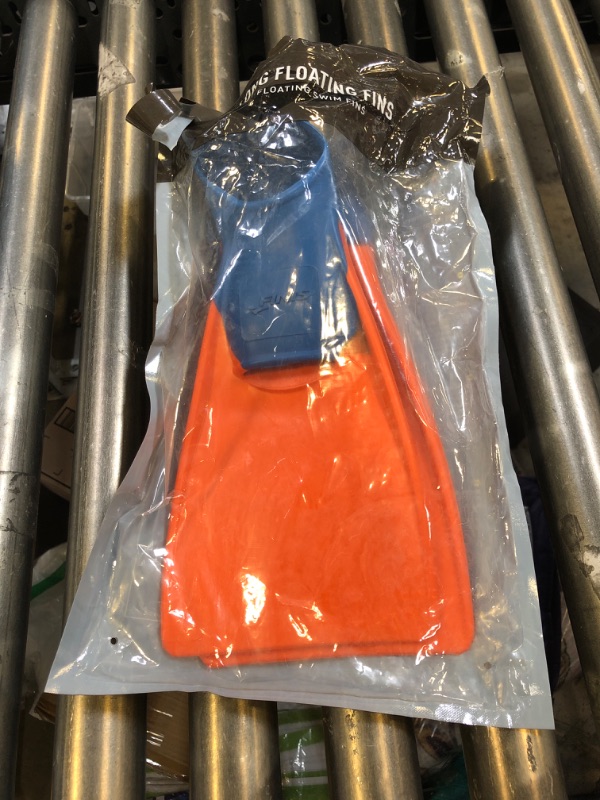 Photo 1 of FINIS Long Floating Fins , Blue/Orange, XXS (Jr. 11-1) (1.05.037.02)