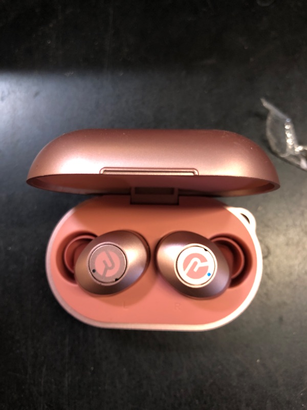Photo 1 of Raycon Everyday Earbuds Classic Bluetooth Wireless with Microphone - Stereo Sound, Active Noise Canceling, in-Ear Bluetooth Headset True Wireless Earbuds 32 Hours Playtime (Rose Gold)
