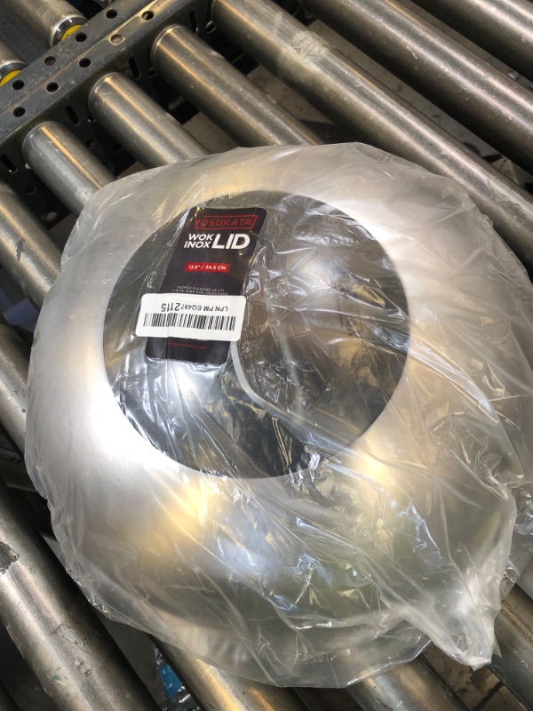 Photo 1 of YOSUKATA Wok Lid 13.6 Inch - Premium Stainless Cover with Tempered Glass Insert Steam Holes - Dishwasher-Safe Lid for 14-Inch Wok - Chees Melting Dome for Griddle