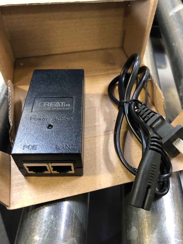 Photo 1 of Gigabit POE Injector Adapter, IEEE 802.3af Compliant, 10/100/1000Mbps RJ45, up to 328 ft, Compatible with TL-POE150S, TPE-113GI
