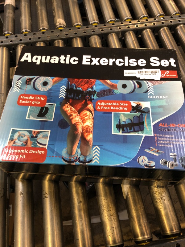 Photo 1 of Sportneer Water Aerobics Pool Exercise Equipment Aqua Workout Combo Set Includes High Density Foam Dumbbell Aqua Belt Water Ankle Weights for Aquatic Therapy Pool Fitness Aquatic Fitness Equipment