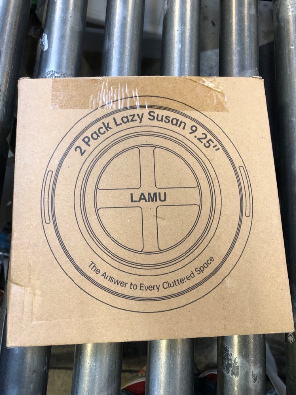 Photo 1 of LAMU 2 Pack Lazy Susan Organizer 9.25 inch Lazy Susan Turntable for Cabinet, Rotating Spice Organization for Cabinet, Kitchen, Table Top, Countertop, Pantry Fridge Organizers and Storage, Clear