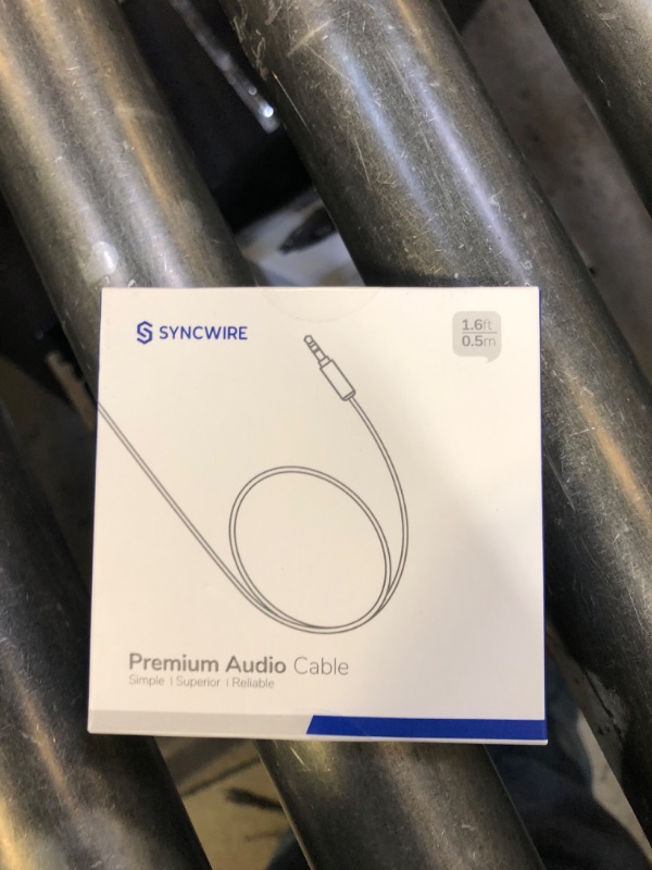 Photo 1 of Syncwire 3.5mm Aux Cable Auxiliary Audio Cable Male to Male Nylon Braided Headphone Cord (1.6ft/0.5m) Hi-Fi Sound Aux Cord for Car, Headphone, Home Stereos, Speaker, iPhones, iPods, iPad, Echo& More