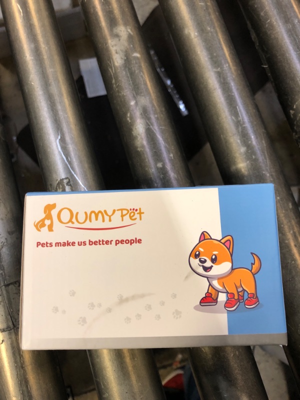 Photo 1 of QUMY Dog Shoes for Large Dogs, Medium Dog Boots & Paw Protectors for Winter Snowy Day, Summer Hot Pavement, Waterproof in Rainy Weather, Outdoor Walking, Indoor Hardfloors Anti Slip Sole Red Size 4