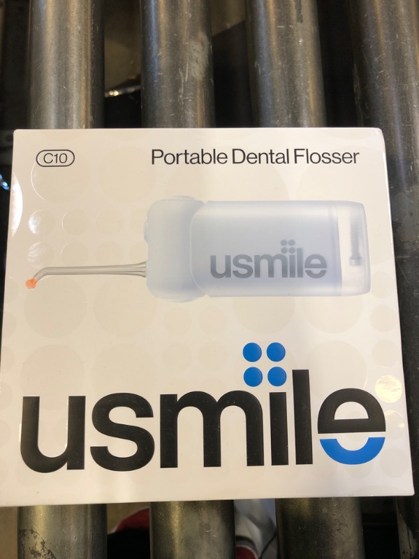 Photo 1 of usmile C10 Portable Water Flosser – Travel-Friendly, 95-Day Battery, 4 Modes, 360° Nozzle, 180ml Tank, IPX7 Waterproof, Dentist-Recommended for Braces, Implants & Sensitive Gums (Blue)