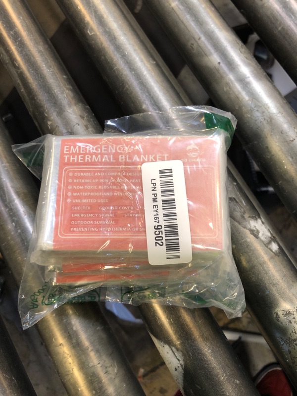 Photo 1 of QIO CHUANG Emergency Mylar Thermal Blankets -Space Blanket Survival kit Camping Blanket (4-Pack). Perfect for Outdoors, Hiking, Survival, Bug Out Bag ?Marathons or First Aid 1
