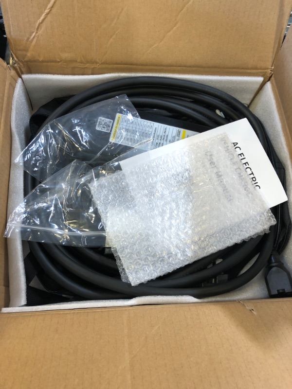 Photo 1 of Level 1 + 2 EV Charger, 16Amp 110-240V Portable SAE J1772 Electric Car Charger, Adjustable Current 8A-16A and Time Setting,17FT Level 2 EV Charger Cable NEMA 6-20 Plug (Tesla Require Adapter)