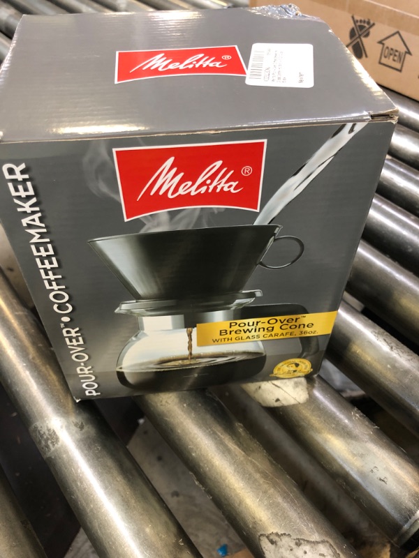 Photo 1 of Melitta Pour-Over Coffee Brewer W/ Glass Carafe, Holds 6 - 6 Oz Cups, Black