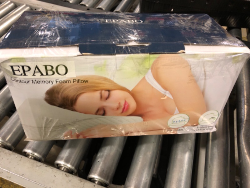Photo 1 of EPABO Contour Memory Foam Pillow Orthopedic Sleeping Pillows, Ergonomic Cervical Pillow for Neck Pain - for Side, Back and Stomach Sleepers, Free Pillowcase Included (Firm & Near King)