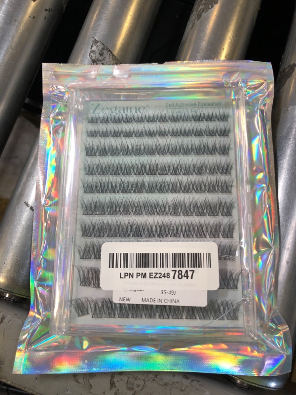 Photo 1 of Natural Self Adhesive Eyelashes Clusters Kit Self Adhesive Lashes Clusters Reusable Wispy Cluster eyelashes Extension No Glue Needed CD-Curly Individual Lashes Kit With Tweezers 10-16MM by Zegaine
