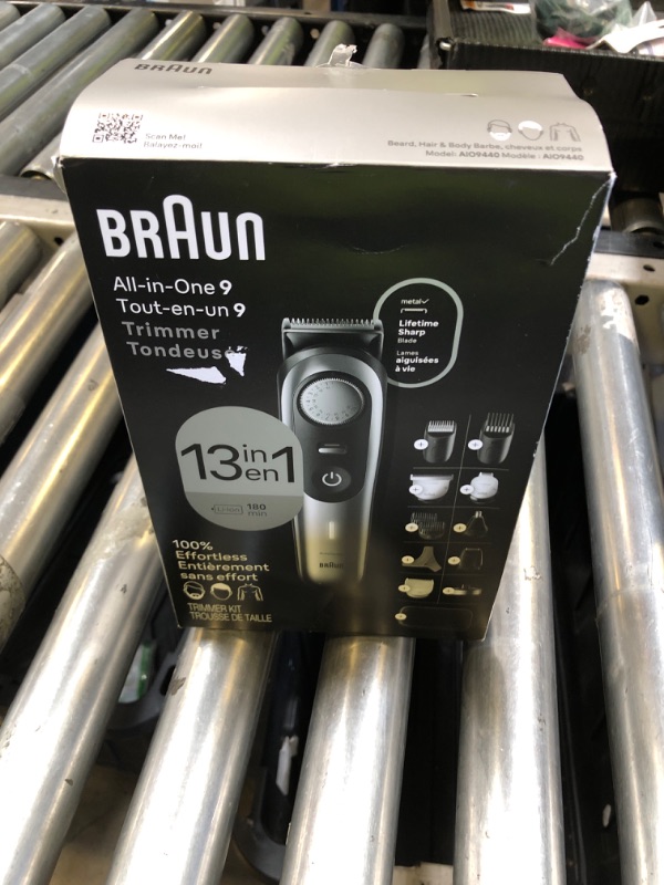 Photo 1 of Braun All-in-One Men's Shaving Kit Series 9 9440, 13-in-1 Beard, Face, Nose, Ear Trimmer, Hair Clippers, Body Groomer and Manscaping