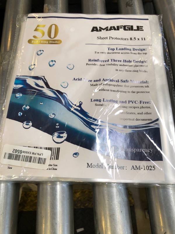 Photo 1 of Clear Sheet Protectors for 3 Ring Binder, Plastic Sleeves for Paper 8.5x11, Heavy Duty Page Protectors for 3 Ring Binder, Top Loading Paper Protector for Documents and Photos,Letter Size.