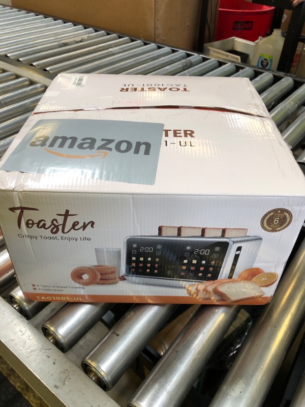 Photo 1 of 4 Slice Toaster– Dual Digital Smart TouchScreen & Independent Control Panel | Single-Slot Tech, Timer/Reheat/Defrost for Bagels, Bread | 1800W Stainless Steel, 6 Toast Types & Shade Settings