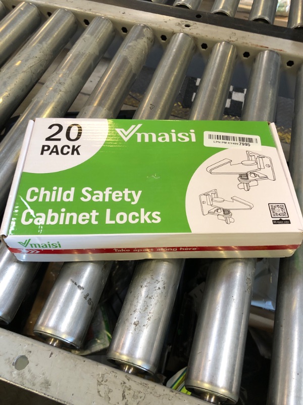 Photo 1 of 20 Pack Cabinet Locks Child Safety Latches - Vmaisi Baby Proofing Cabinets Drawers Lock - Upgraded Stronger Adhesive Easy Installation - No Drilling