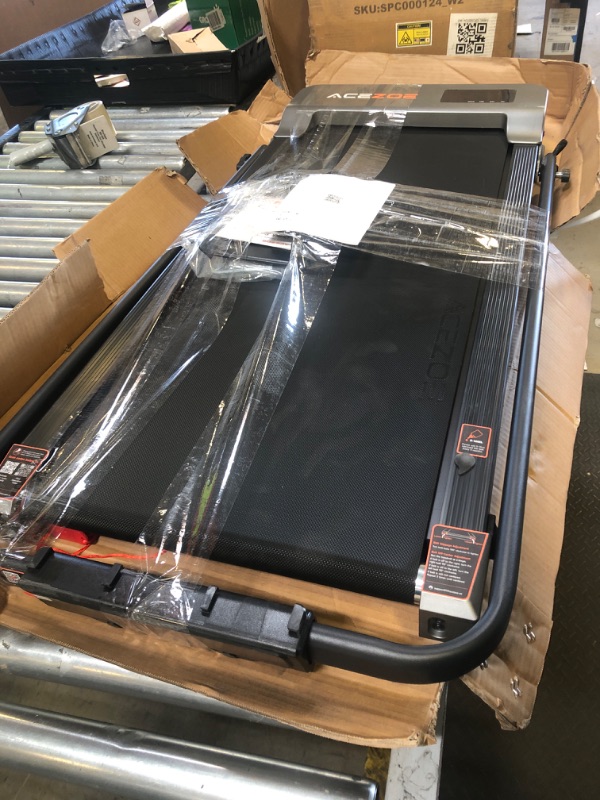 Photo 1 of Walking Pad Treadmill with Incline, 2 in 1 Foldable Treadmills for Home Small Office, 300lbs Portable Compact Under Desk Treadmill with App, Remote Control and LED Display