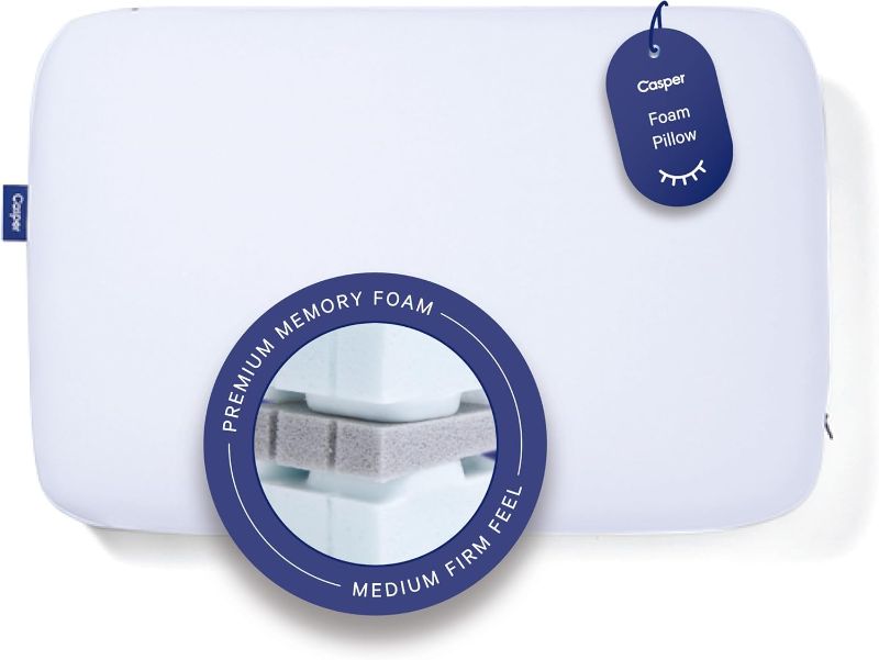 Photo 1 of Casper Sleep Foam Pillow, Standard, White
