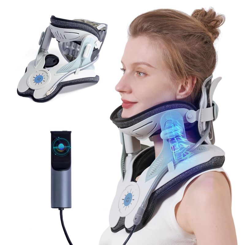 Photo 1 of Cervical Neck Traction Device,Electric Air Pump with 3 Power Traction, Built-in 8 Airbag, Neck Pain Relief and Relaxation