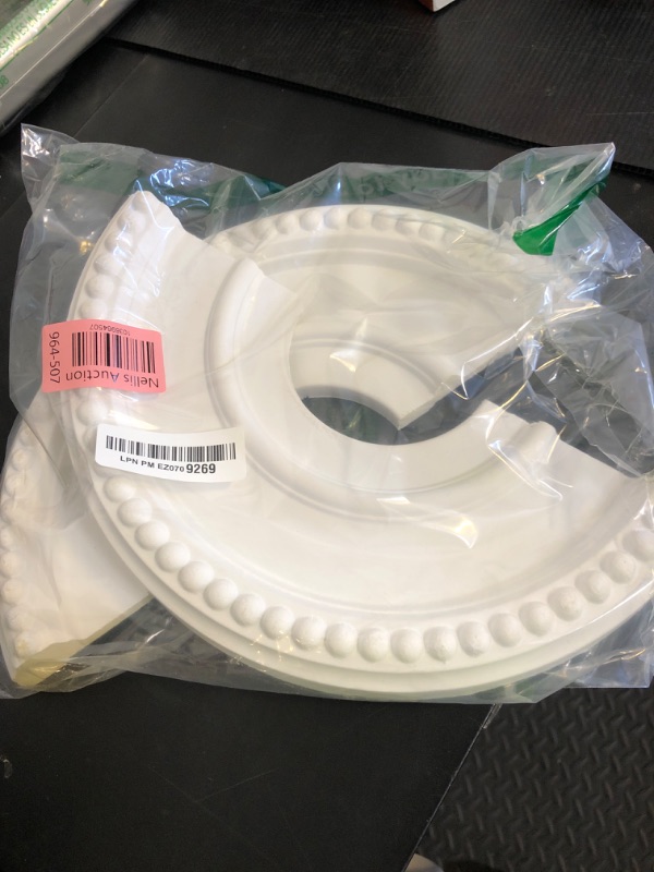 Photo 1 of Ceiling Medallion, 12 inch Split Ceiling Medallion Ceiling Fan Light Covers, PU Ceiling Medallion for Ceiling Light Fixtures Ceiling Fans Chandeliers