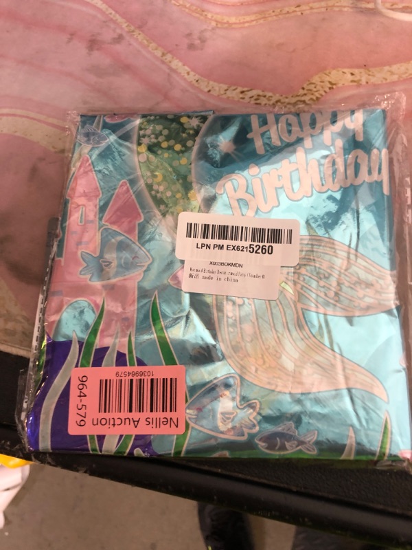 Photo 1 of Mermaid Birthday Decoration Mermaid Balloons Kit Sea Balloon Mermaid Foil Balloon Mermaid Tail Balloons for Girls Mermaid Party (Number 4)