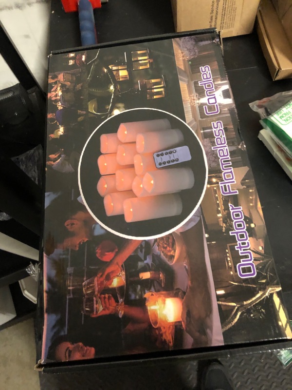 Photo 1 of YOROXRG Set of 24 Waterproof Outdoor Flameless Candles, LED Candles with 4 Remote and Timer,(H 4" 5" 6" x D 2.2"),for Halloween Wedding Festiv