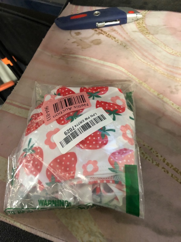Photo 1 of GiHaood Newborn Bathing Suit One Piece Ruffle Swimsuit Infant Baby Girl Summer Beach Sleeveless Bikini Swimwear Outfits 0-3 Months Strawberry