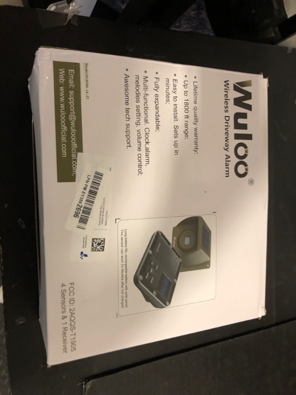 Photo 1 of Solar Driveway Alarm Wireless Outside 1800ft Range, Outdoor Motion Sensor & Detector Driveway Alert System with Rechargeable Battery/Weatherproof/Mute Mode(1&4-Brown)