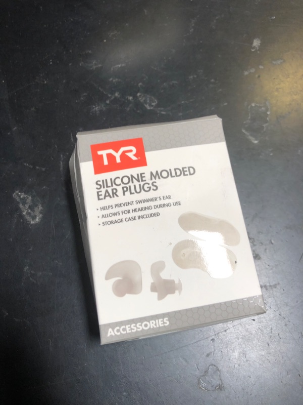 Photo 1 of TYR Silicone Molded Ear Plugs, Clear, 1 Pair (Pack of 1)