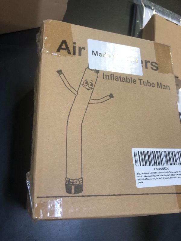 Photo 1 of Puligoth Inflatable Tube Man with Blower: 6 FT Tall Wacky Waving Inflatable Tube Guy for Outdoor Decoration with Mini Blower Fan, for Mall Opening, Business Advertising (RED)