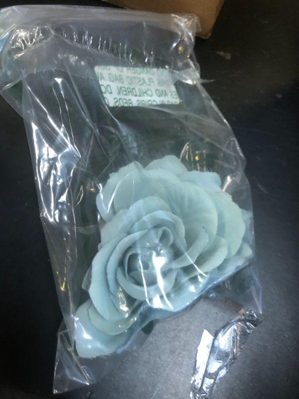 Photo 1 of Baby Blue Rose Brooches Flower Hair Clips for Women | Brooches and Pins | Hair Accessories | Valentines Hair Clips, Wedding Hair Accessories for Women | Lapel Pin