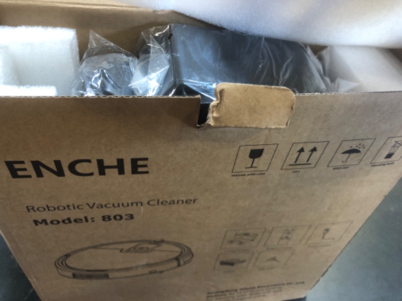 Photo 1 of ENCHE Robot Vacuum Cleaner, 2900Pa Powerful Sunction Robot Vacuum with Remote Control,Automatic Self-Charging,Long Run Time,Slim&Quiet Robotic Vacuum Cleaner for Carpet Pet Hair