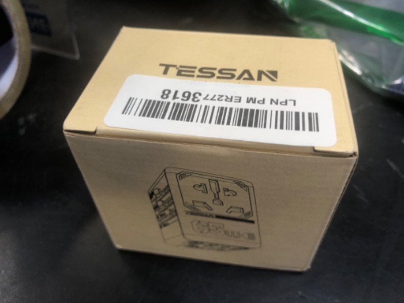 Photo 1 of TESSAN Universal Travel Adapter, GaN 65W International Plug Adaptor with 4 USB(2 USB C) Charging Ports, Worldwide Power Outlet for US to European EU UK AUS Ireland(Type C/G/A/I)