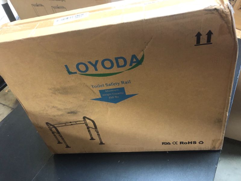 Photo 1 of Loyoda Toilet Safety Rail,Height-Adjustable Toilet Frame Width-Adjustable Toilet Handles Foldable Toilet Rail Provides Support for Seniors ? Pregnant ?Disabled