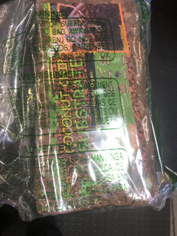 Photo 1 of Riare 2 Pack Natural Coconut Chip Substrate for Reptiles- Compressed Coconut Husk Reptiles Bedding, Coco Husk Chip Terrarium Substrate for Snakes, Tortoises, Ball Python, Frogs, Bearded Dragon, Lizard