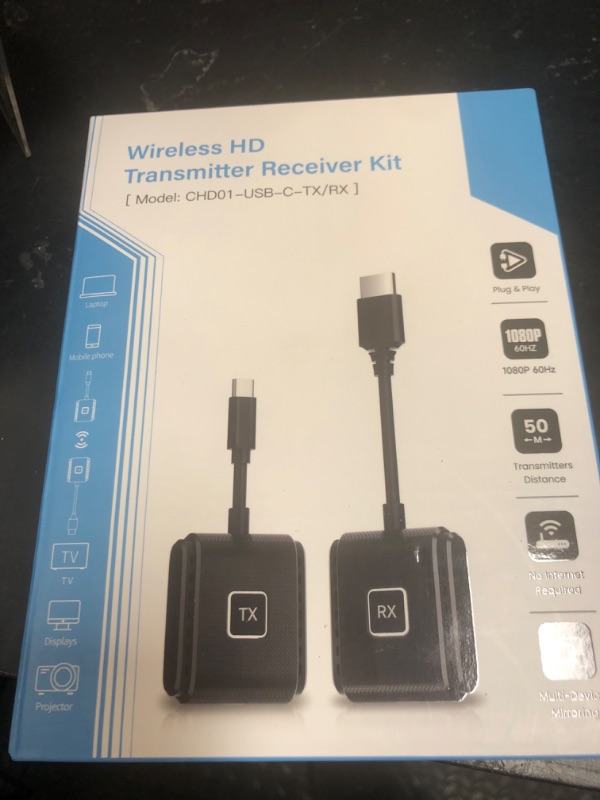 Photo 1 of LIULANZ HDMI Wireless Transmitter and Receiver Kit,Support USB-C Smartphones Tablets laptops, Plug & Play Portable 2.4G/5G Extender for Streaming Video/Audio to HDTV/Projectors/Monitors 165FT