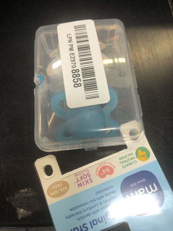 Photo 1 of MAM Original Start Matte Baby Pacifiers, Binky for 0-3 Months, BPA-Free Silicone Nipple, Easy to Clean, Best for Newborn Babies, Developed with Medical Experts, 2 Count Binkies with Sterilizer Case