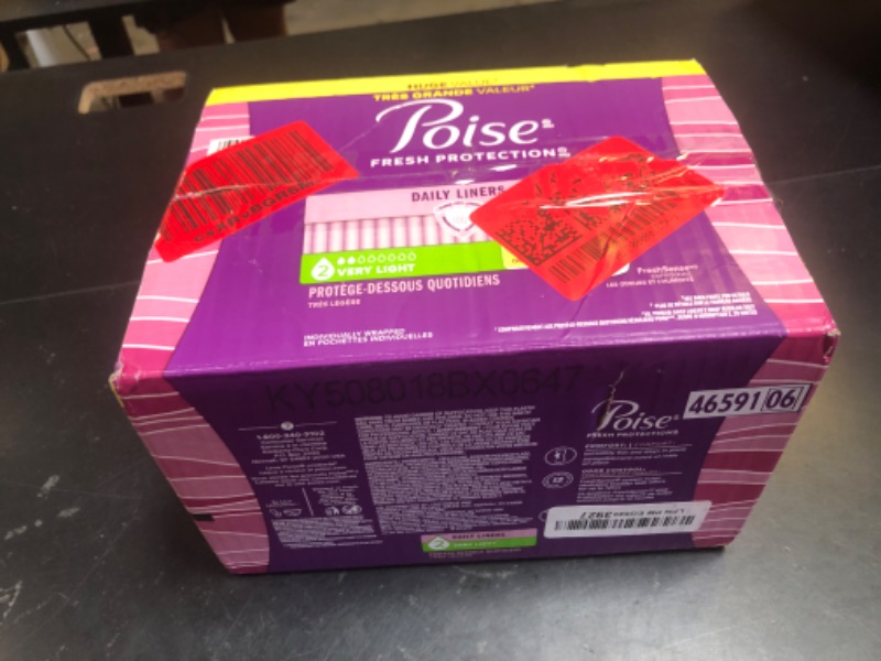 Photo 1 of Poise Daily Liners, Incontinence Panty Liners, 2 Drop Very Light Absorbency, Regular Length, 126 Count of Pantiliners, Packaging May Vary