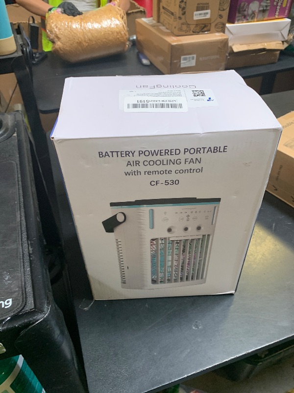 Photo 1 of Battery Powered Air Conditioner 6000mAh,Rechargeable Small Air Conditioner for Room,Personal Air Cooler with Mist,Timer,Light,Portable Mini AC Unit Cooling Fan for Camping,Tent,Car,Desktop,Bedroom