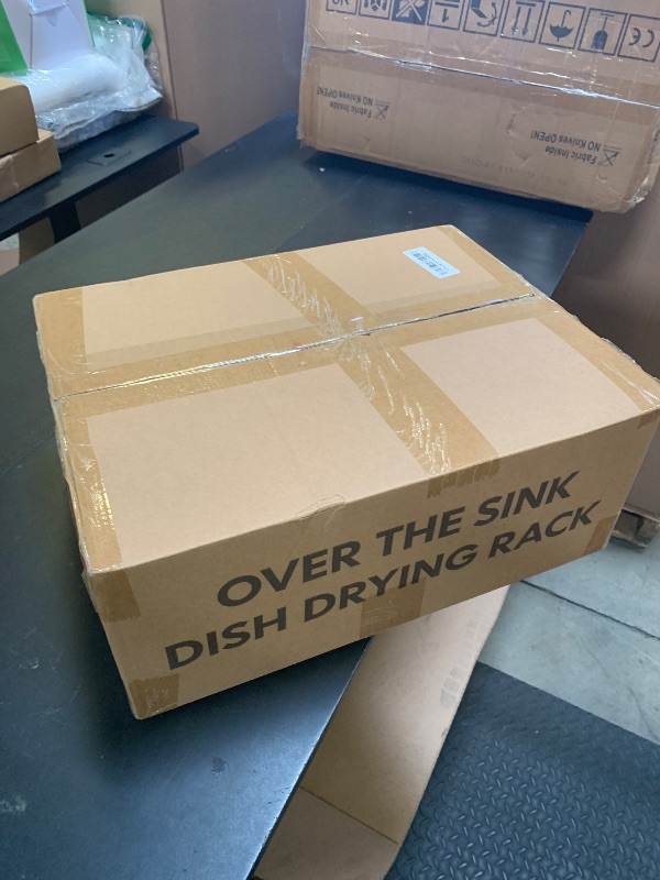 Photo 1 of 2 Tier Extra Large Stainless Steel Expandable Over The Sink Dish Drainer Drying Rack, Rust Proof Metal, Space Saving, Modern Silver Big Capacity Extendable Plate Strainers Above Kitchen Counter