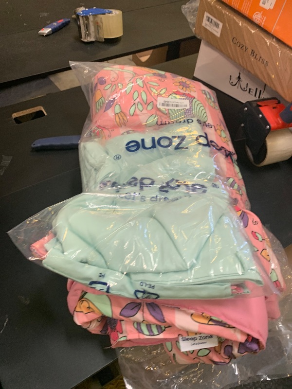 Photo 1 of SLEEP ZONE Kids Comforter Set with Comforter, Sheet, Pillowcase & Sham, Super Soft and Comfortable, Teens, Girls All Season (Garden Secret, Twin)