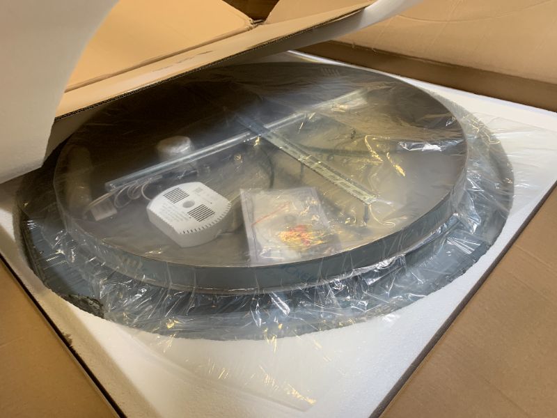 Photo 1 of Flashing God Dia 40" Crystal Chandelier,LED Crystal Flush Mount Ceiling Light Modern Chandeliers for Bedrooms Dining Room,Living Room