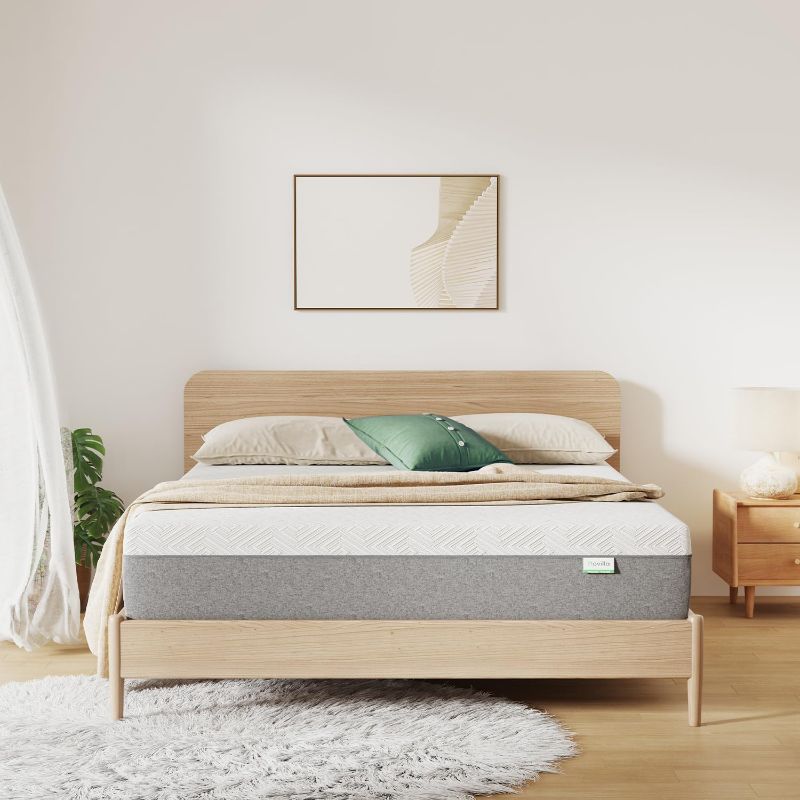 Photo 1 of Novilla 8-Inch Gel Memory Foam Queen Size Mattress for Pressure Relief, Enhanced Support & Plush Comfort, Queen Bed in a Box, Bliss