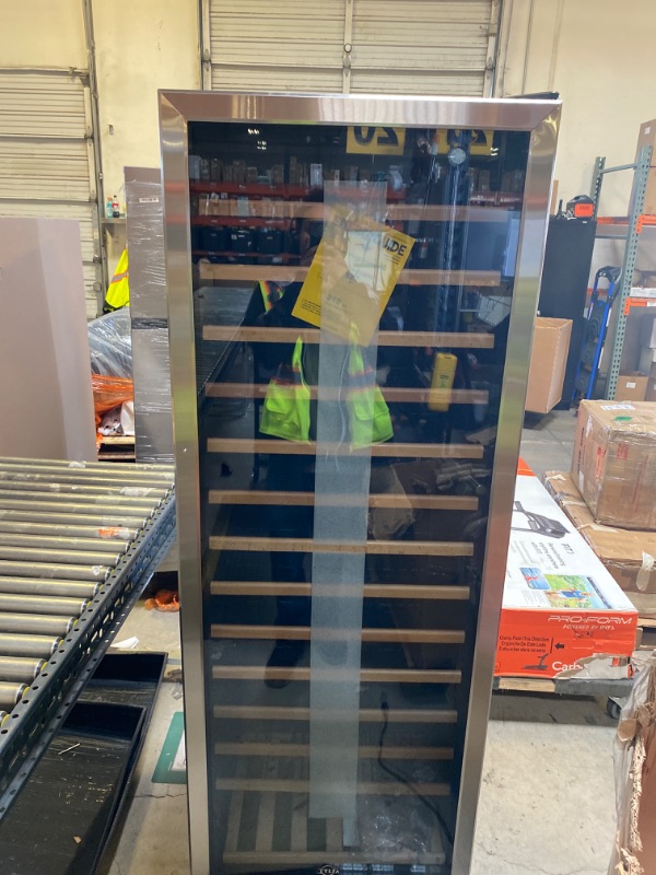 Photo 1 of Tylza Upgraded 154 Bottles Wine Cooler Refrigerator, 24 Inch Tall Wine Fridge Built-in or Freestanding with Professional Compressor, Low Noise Fast Cooling and Intelligent Temperature Memory
