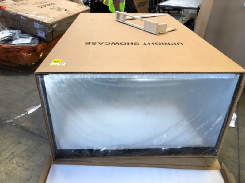 Photo 1 of FreezLabs Commercial Glass Door Display Refrigerator 40 Cu.ft Cooler Commercial Display Beverage Refrigerators with LED Light and 10 Shelves for Cafe Restaurant Store Bar