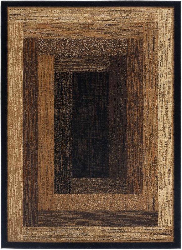 Photo 1 of Home Dynamix Royalty Vega Contemporary Geometric Area Rug, Black/Beige, 7'8"x10'4"