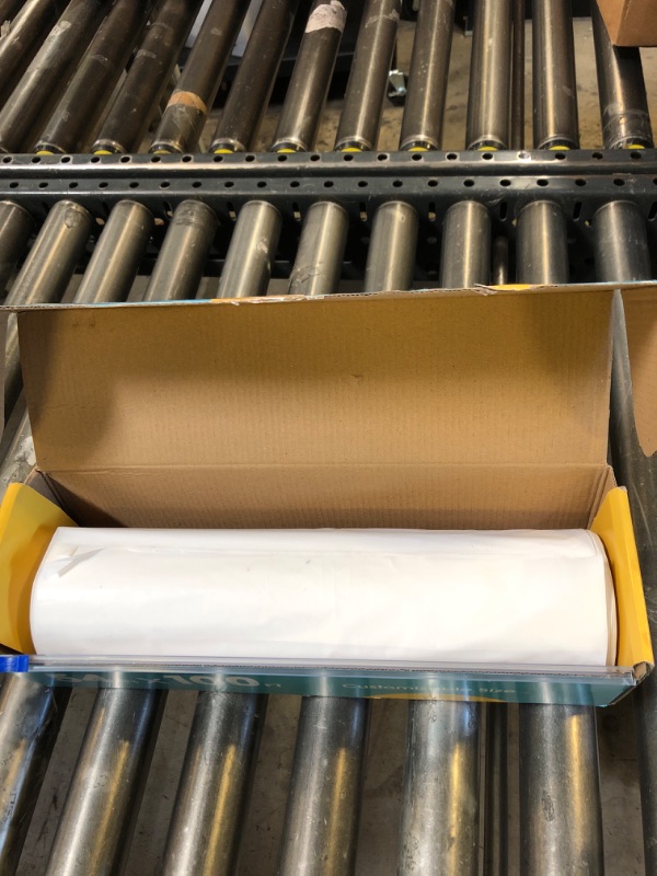 Photo 1 of Niuara White Plastic Table Cover Roll - 54IN x 100FT, Table Cloth for Rectangle Table with Slide Cutter, Plastic Table Cloth Disposable with Cut-to-Size Design for Weddings, Banquets, Parties